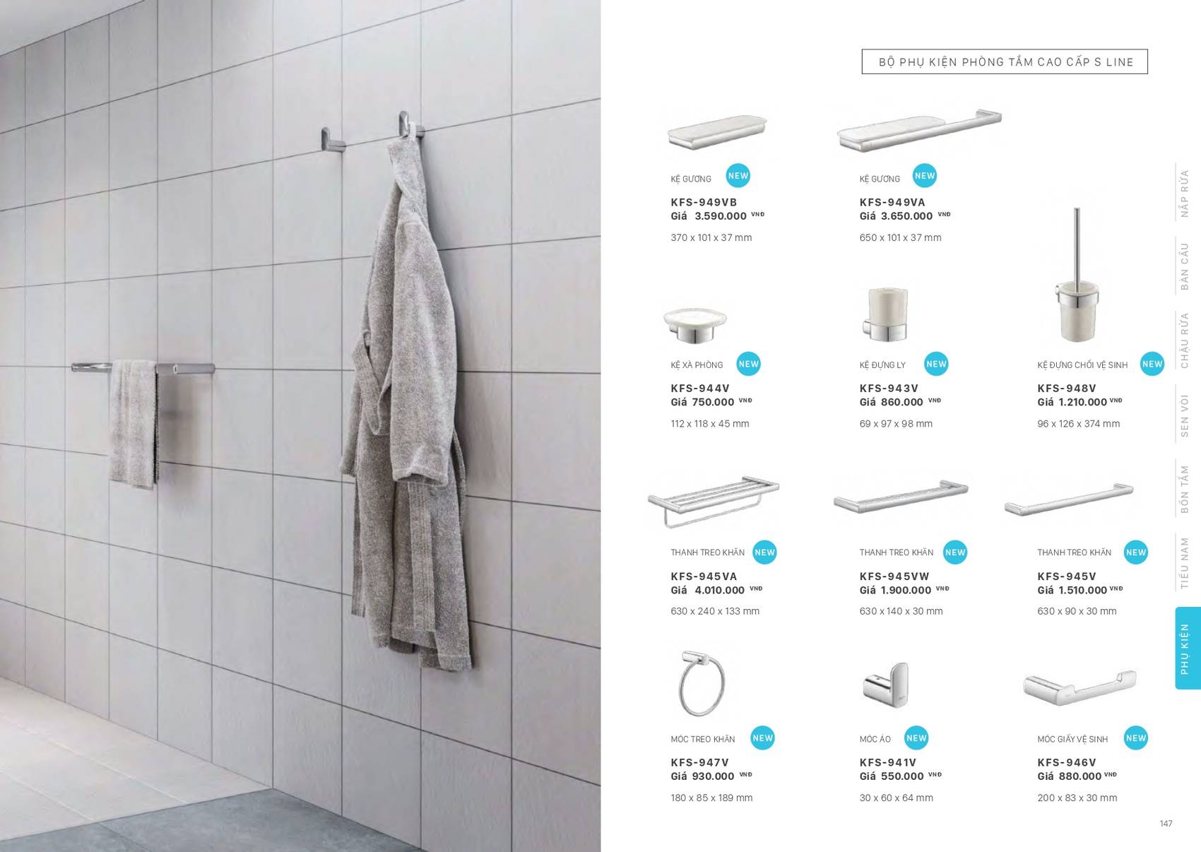 Thiết bị vệ sinh INAX Catalogue và Bảng giá mới nhất 2025 /Page 73